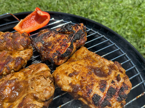 BBQで【絶品ジャークチキン】