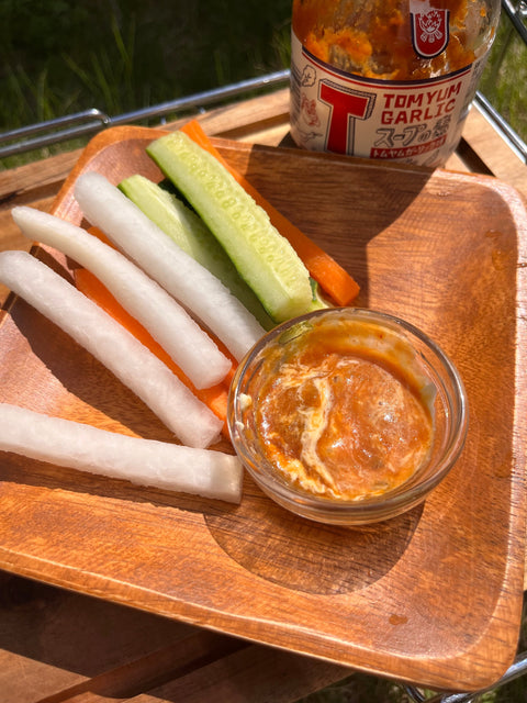 Tスープの素　おすすめアレンジ「野菜スティックのディップマヨソース」